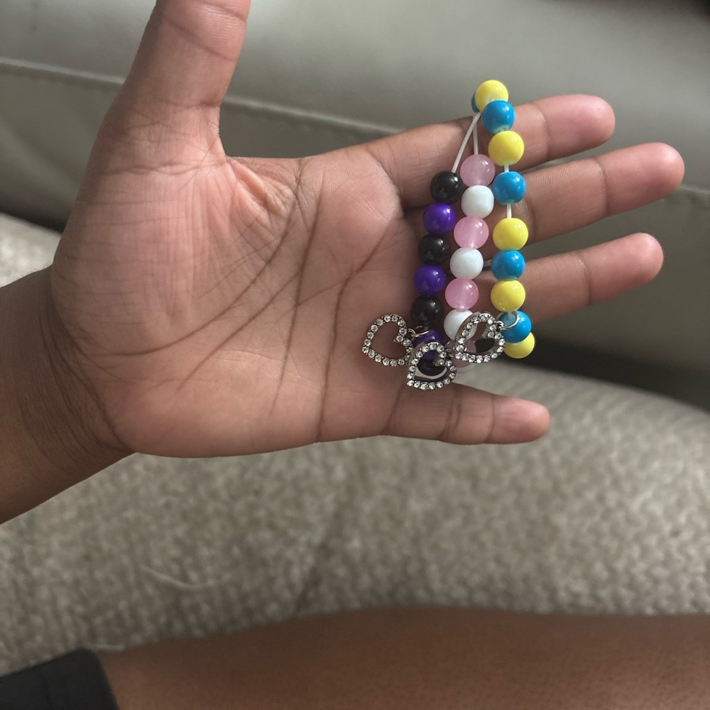 & Other Stories Blue and Yellow Beaded Jewelry Bracelet